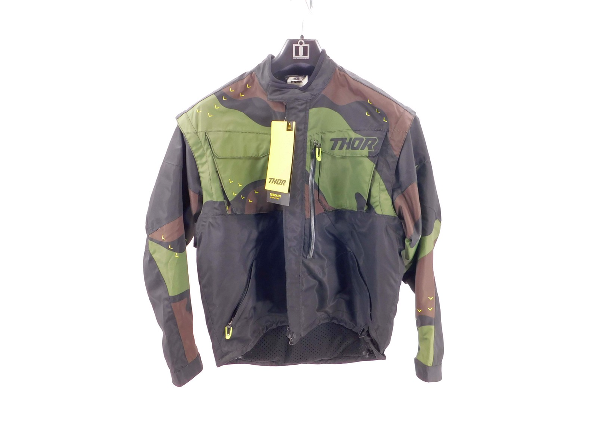 THOR TERRAIN JACKET GREEN CAMO ADV JACKET - SIZE LARGE | eBay