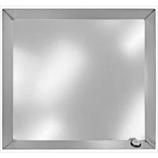 32 In. X 32 In. O.D. Steel Drain Pan for Water Heaters with Side Hole and 1 In.