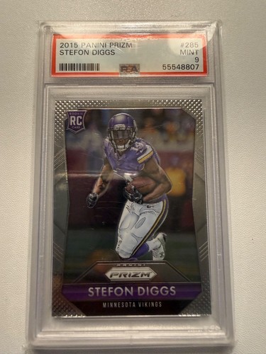 2015 Panini Prizm Stefon Diggs Rookie RC #285 PSA 9 Mint Vikings