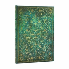 Paperblanks Emerald Flower (Nature’s Grace) Midi Lined Ha (Hardback) (UK IMPORT)