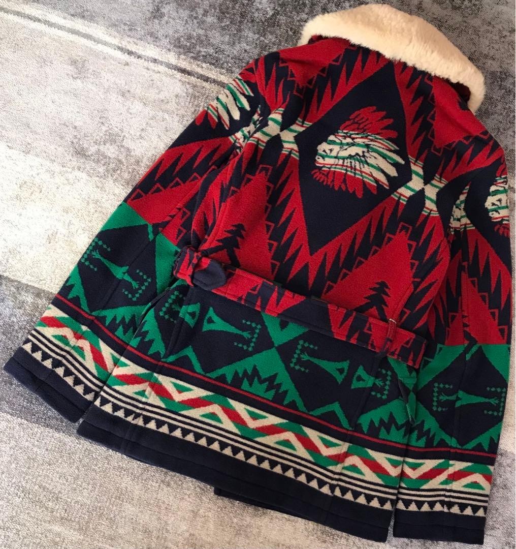 Ralph Lauren Native Pattern Shearling Collar XS W… - image 4
