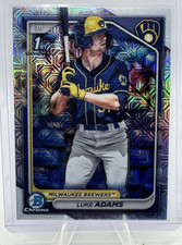 Luke Adams 2024 Bowman Chrome Baseball - Mojo Refractor Rookie Card# BCP-50. rookie card picture