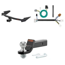CURT Trailer Tow Hitch Package With 2in Receiver, Wiring, 45036 Ball Mount 13309