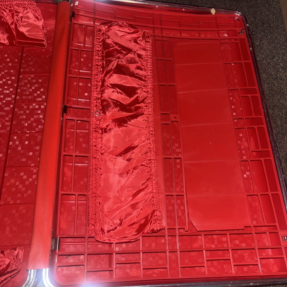 Vintage Sears Forecast Red Suitcase 24” X 18”   - Image 4 of 4