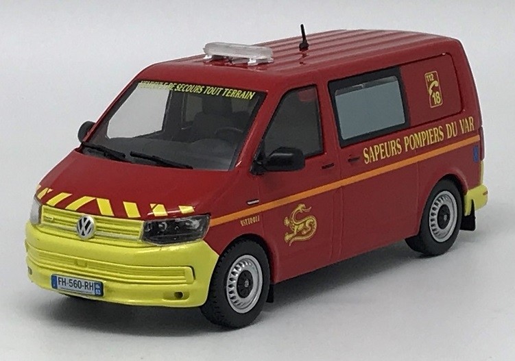 Idée cadeau collectionneur : Volkswagen T6 pompier SDIS83 par Odeon