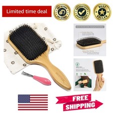 Black Boar Nylon Detangling Hair Brush for All Hair Types - Inflates Shine