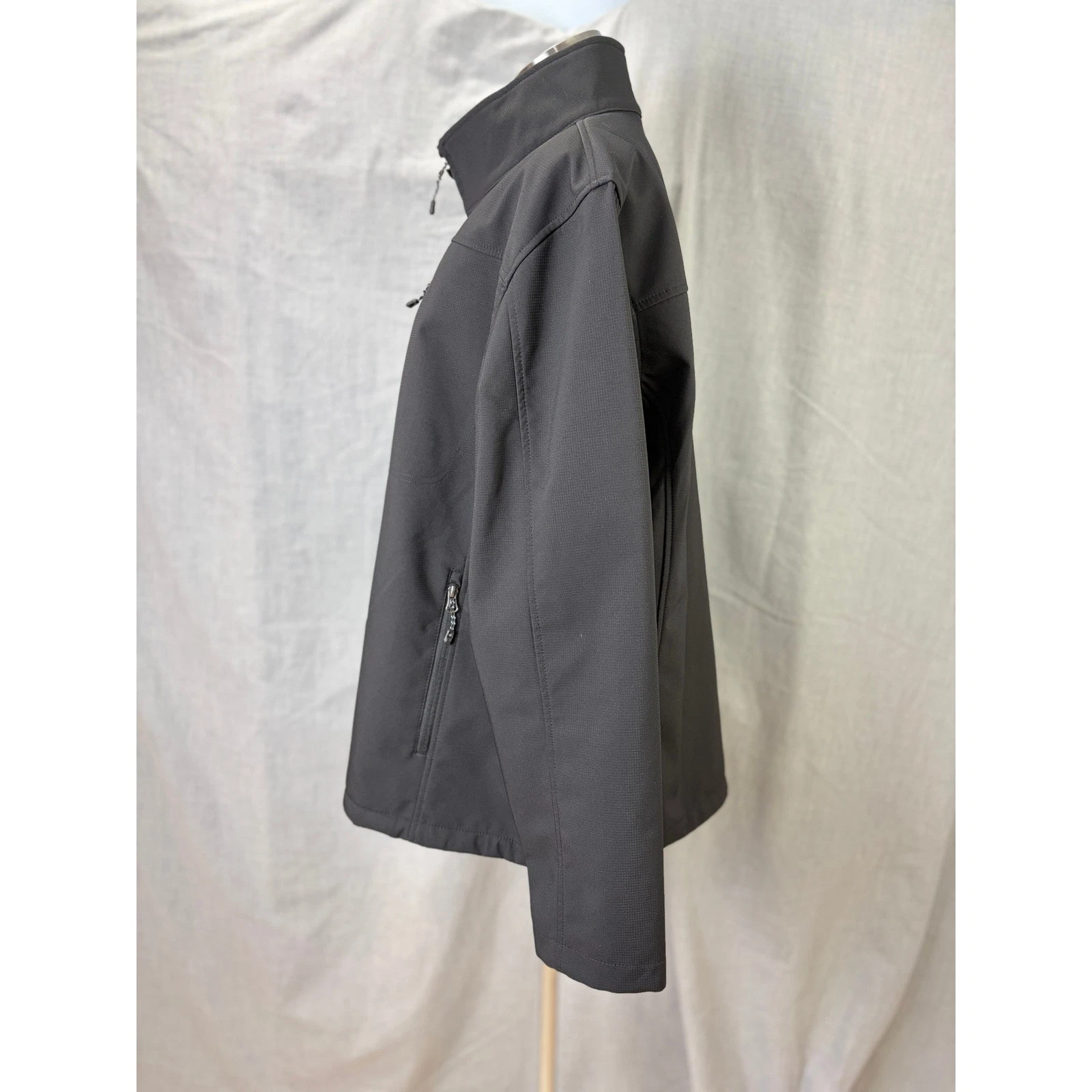Swiss Tech Black Fleece Lined Softshell Full Zip Jacket Mens XL - product detail image 10
