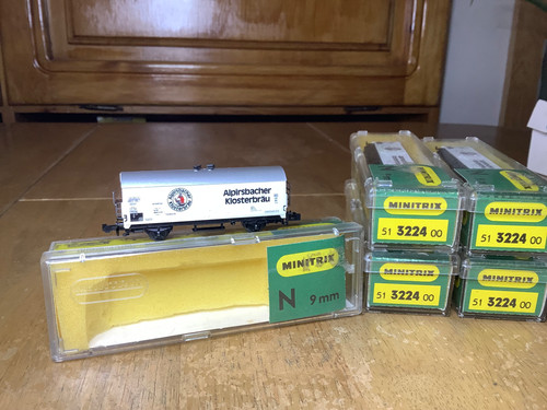 Minitrix Spur N 13224 DB Alpirsbacher Klosterbrau Bier Kühlwagen | Condition: New