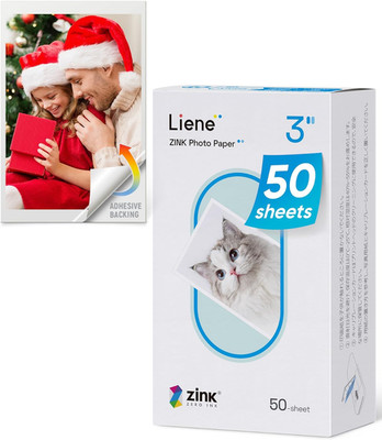 Zink Photo Paper 2x3  50 Sheets, Premium Photo Printer Paper w/Adhesive Back, Wa