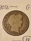 1905-S Barber Half Dollar San Francisco Mint 90% Silver Under Melt