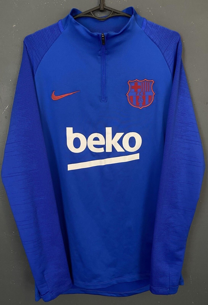 MEN NIKE FC BARCELONA 2019/2020 TRAINING TOP SOCCER FOOTBALL SHIRT