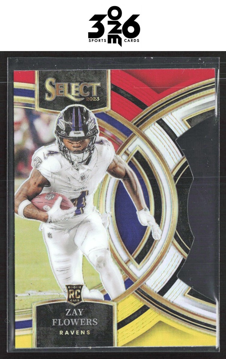 Zay Flowers 2023 Select Red and Yellow Premier Die Cut RC | eBay