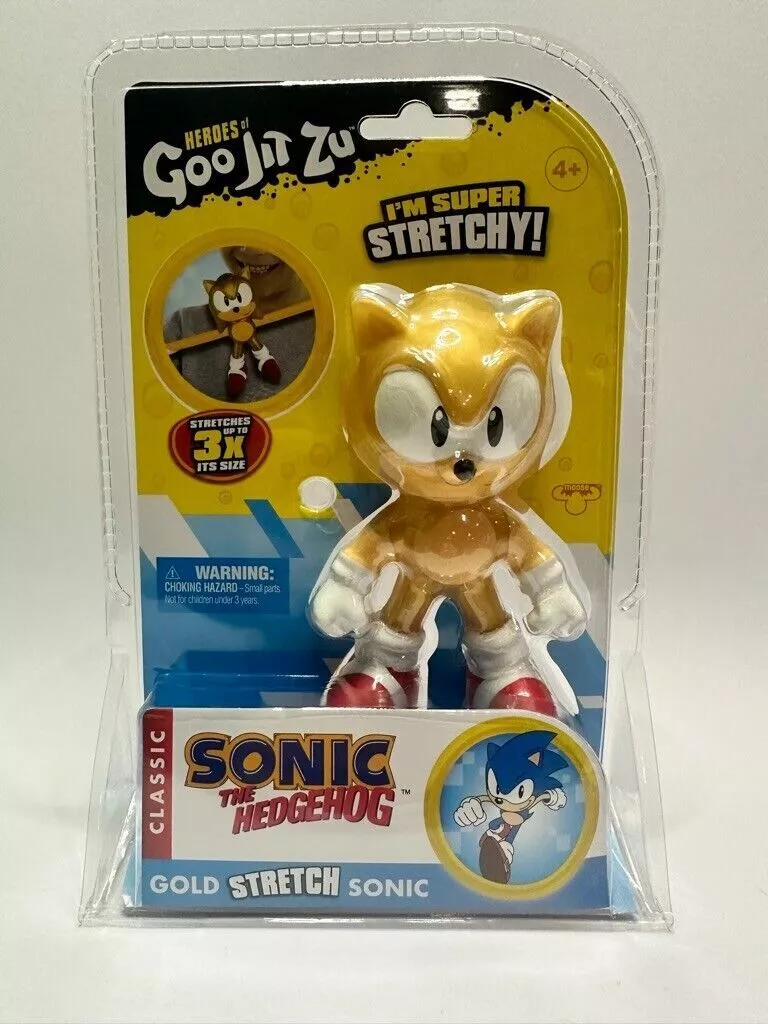 2022 Heroes of Goo Jit Zu Classic Gold Sonic The Hedgehog Figure