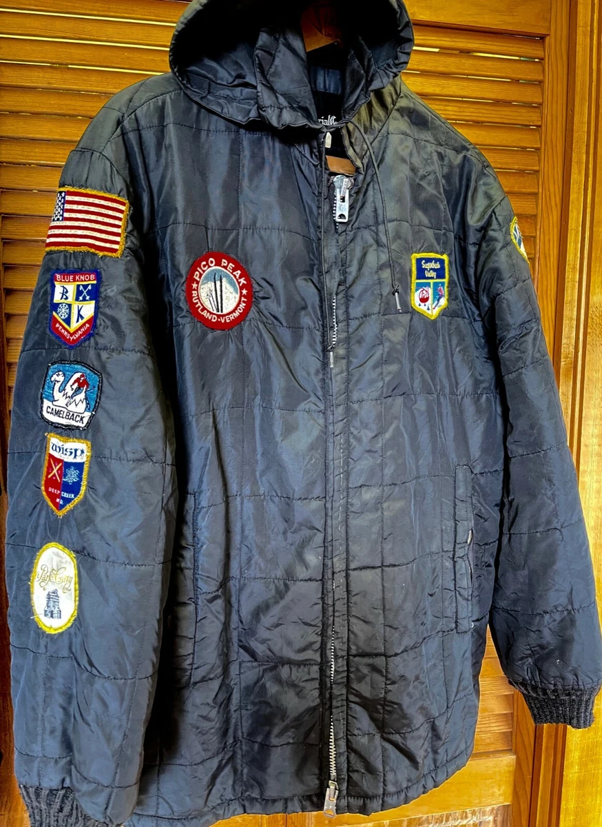 quilted patch ski blouson