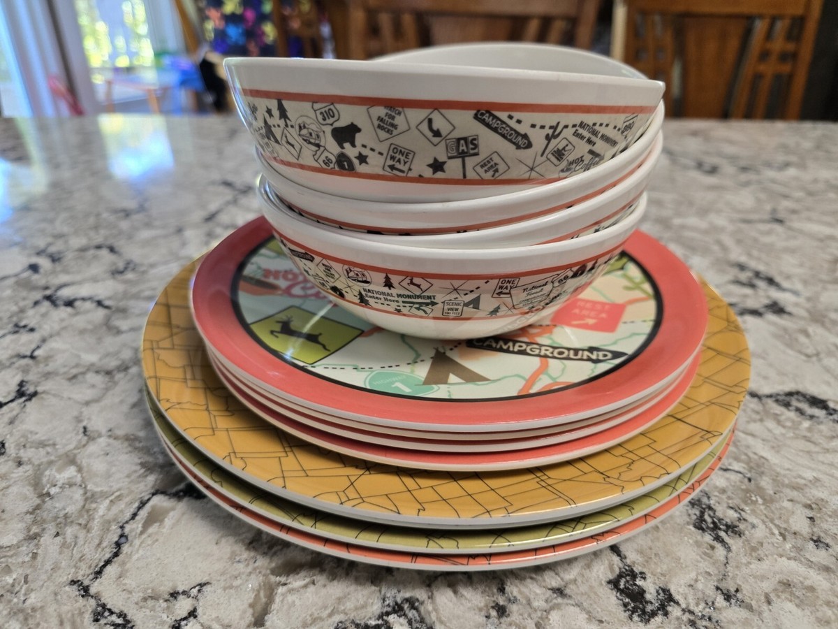 Melamine Plates Camper Plates And Bowls Camper Van Fits VW 12