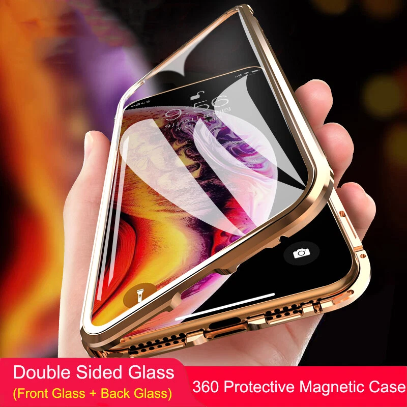 Two side tempered glass magnetic adsorption phone cheap case for huawei p30