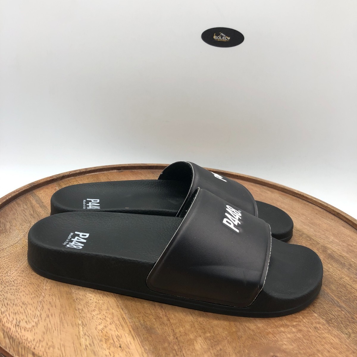 P448 Slides Water Resistant Size US 7/ EU 40 Black Sandals NWOB Unisex P448 Water Resistant Slide Sandal Women main image 3