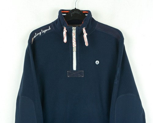 GAASTRA Mens S Sailing Fleece Pullover Quarter Zip Sweatshirt Jumper Jacket Top - Picture 2 of 10