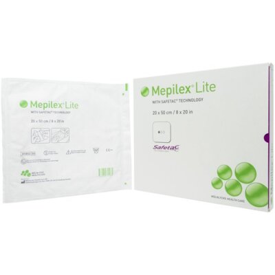 Molnlycke 284599 Mepilex Lite Silicone Dressing 8x20 In. (Pack of 24)