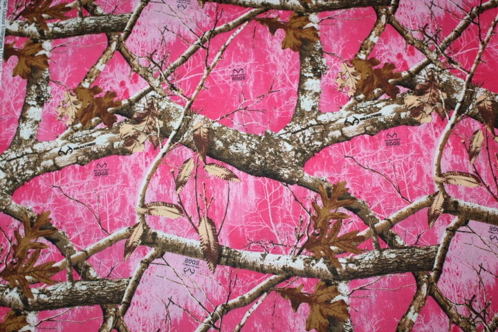 Real Tree} PINK CAMO Camouflage Fabric Fat Quarter FQ 18" x 22" COTTON  Hunting | eBay