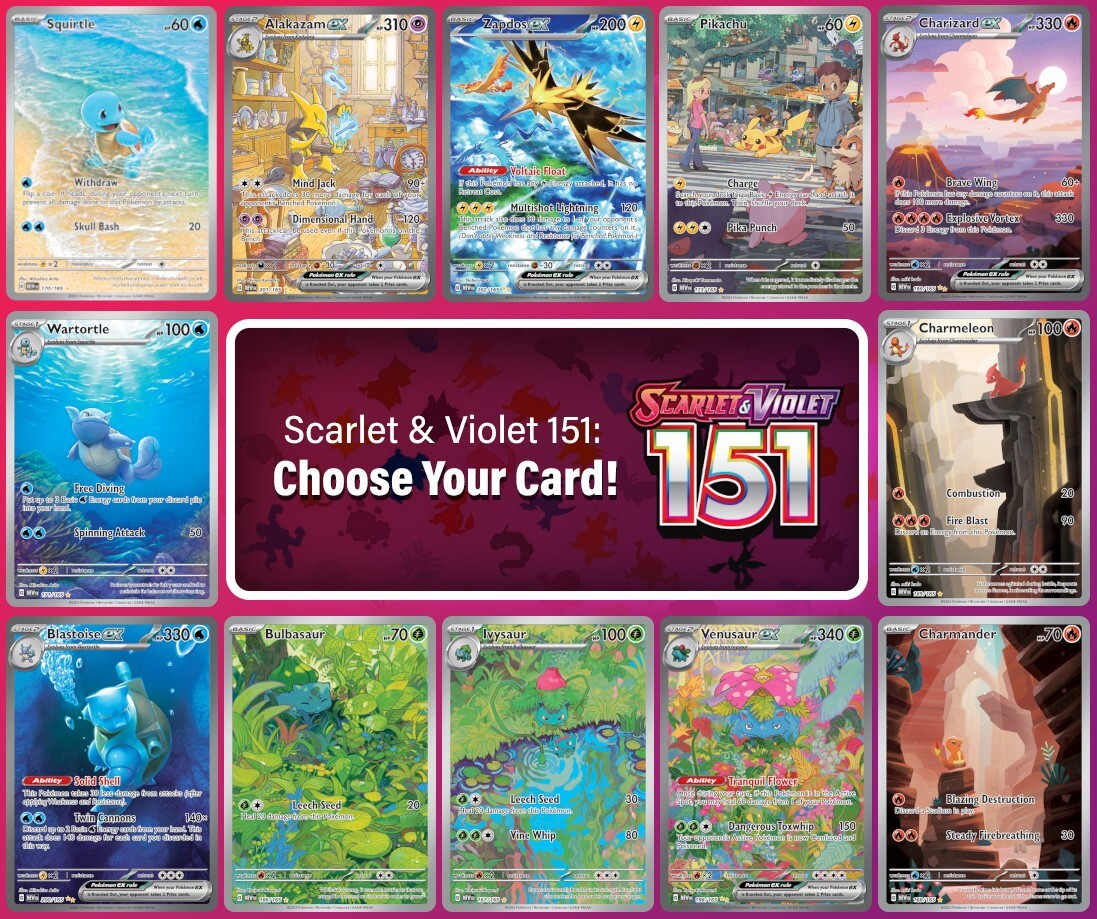 Pokemon Scarlet & Violet 151: Choose Your Card! - All Cards