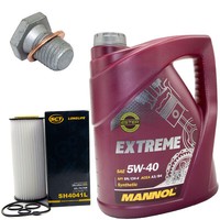 MotoröL Set 5W-40 5 Liter + ÖLfilter SH 4041 L + Schraube FüR BMW 3Er 5Er 7Er X3