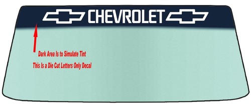FIT A CHEVROLET WINDSHIELD BANNER DIE CUT VINYL DECAL WITH APPLICATION TOOL - Picture 3 of 7