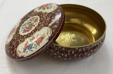 Vintage Floral Tin Canister Tin Box Company Designed By Daher Made In England