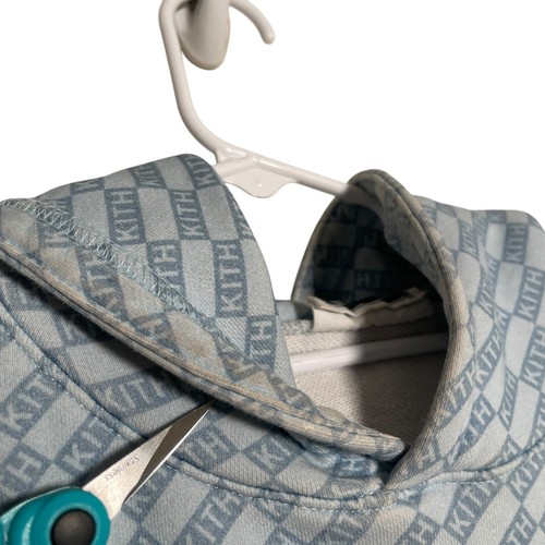 Kith Sweatshirt Kid's Youth 8/9 Logo Hoodie Pullover Athletic Blue Long Sleeve - Picture 7 of 12