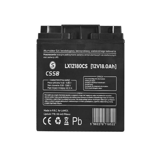 Universal Gelbatterie 12V 18Ah Lamex LX12180 - Bild 2 von 2