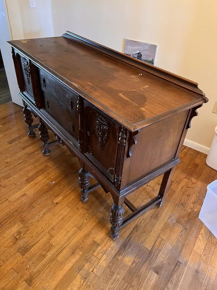 Antique Buffet Sideboard Server. 63" x 21.5" x 37" Good Condition. - Image 2 of 4