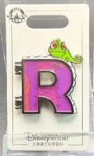 Disney Shanghai 2025 Alphabet Letter R Rapunzel Pascal Tangled OE Hinge Pin