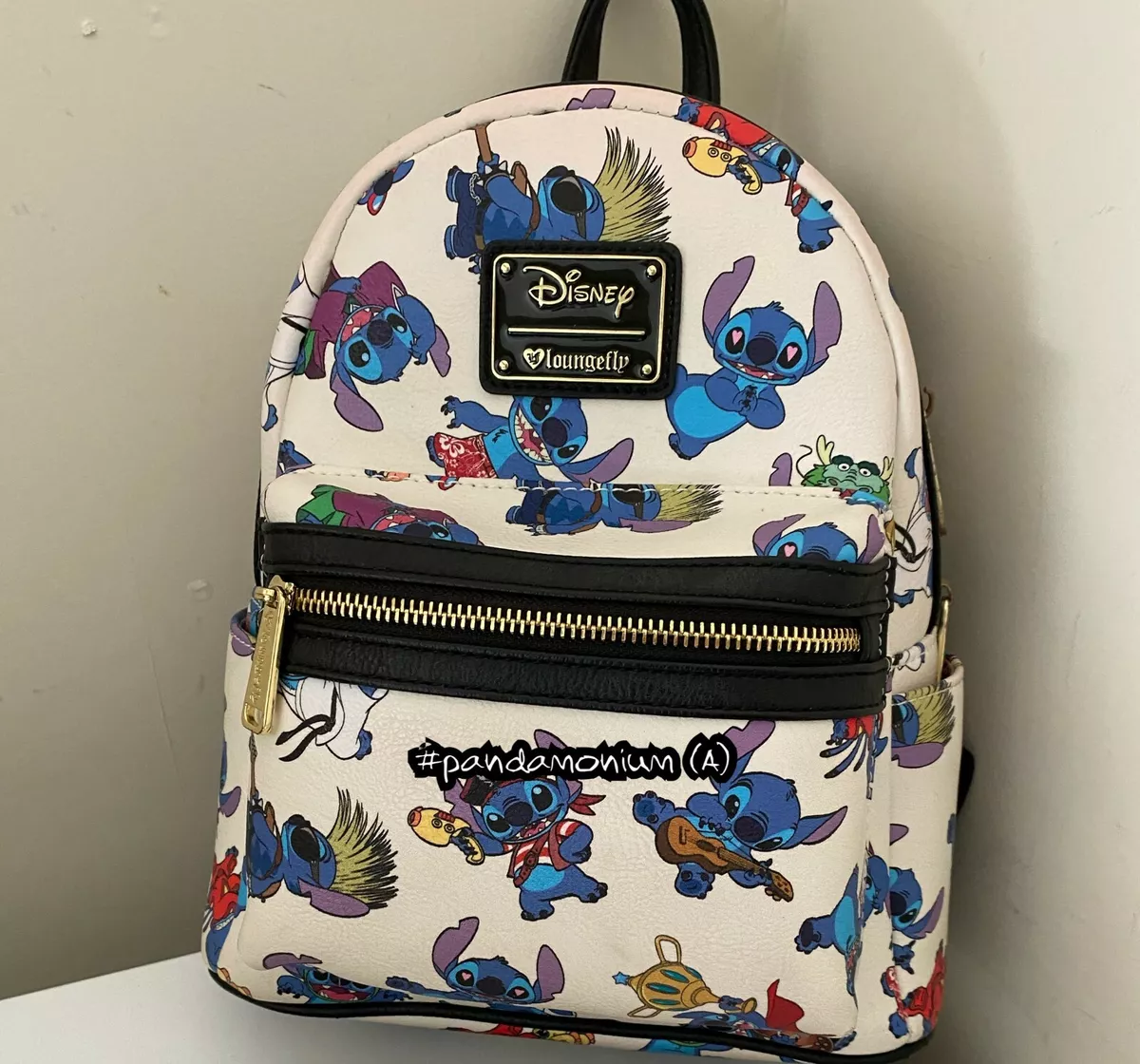 Disney Loungefly Costume Stitch Mini Backpack HEART LOGO ACTUAL PRINT RARE