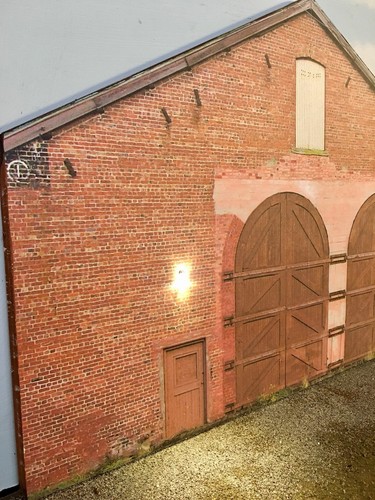 O Scale Scratch Built Engine Shed House Building Front/Flat, w/ LED MTH Lionel - Picture 5 of 10
