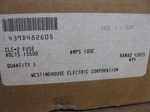 Fusible Westinghouse 439D482G05 tipo CLE-2 15,5 KV 100E amplificador - Imagen 7 de 8