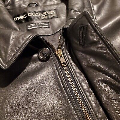 Marc Buchanan Pelle Pelle Soft Leather Jacket Mens 44 Black Marc Buchanan Pelle Pelle Soft Leather Jacket Mens 44 Black