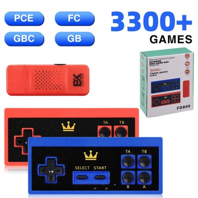 8 Bit Video Game Console HD TV Retro Game Stick Built In 3300+ Games Handheld Ga