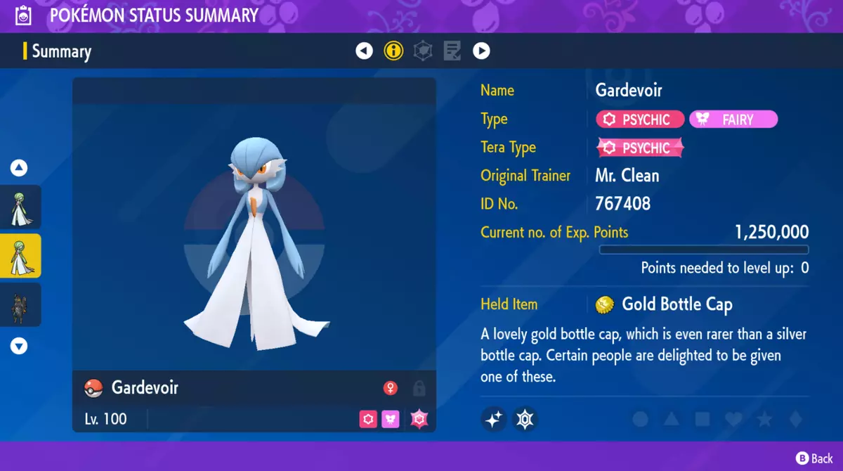 Pokemon Scarlet and Violet GARDEVOIR Shiny 6IV / (Instant Download