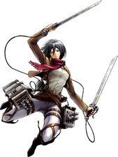 Mikasa Ackerman Attack on Titan v8 Weatherproof Anime Sticker 6" Car Decal