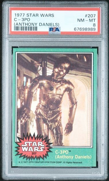 1977 Topps Star Wars #207 C-3PO Anthony Daniels PSA 8 NM-MT Corrected Version