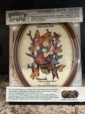 Set Of 2 Hummel Stitchery Kit Girl Boy Apple Tree Vintage Gallery Crafts