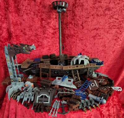 ''MEGA BLOKS ''BRICK FANTASY'' DRAGONS METALL  SCHIFF  ERSATZTEILE   VINTAGE!!