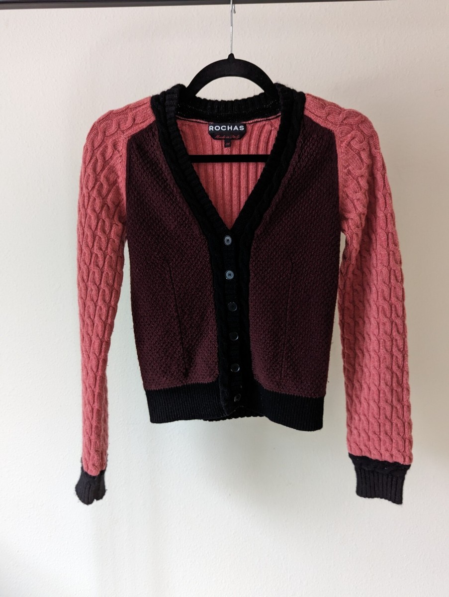 ROCHAS Cable Knit Cropped Cardigan IT38