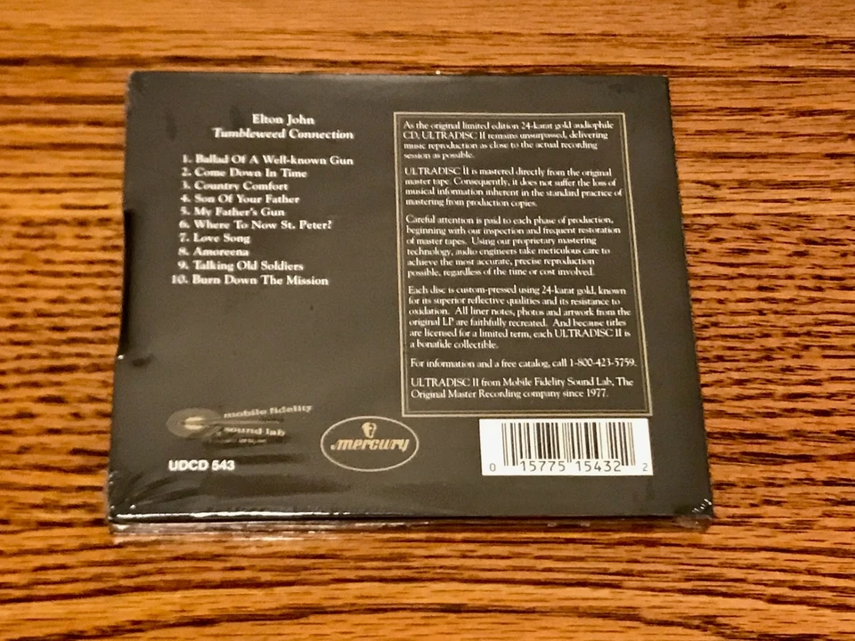 ELTON JOHN ~ TUMBLEWEED CONNECTION MFSL 24 KARAT GOLD CD ~ STILL FACTORY SEALED Foto 2 de 2