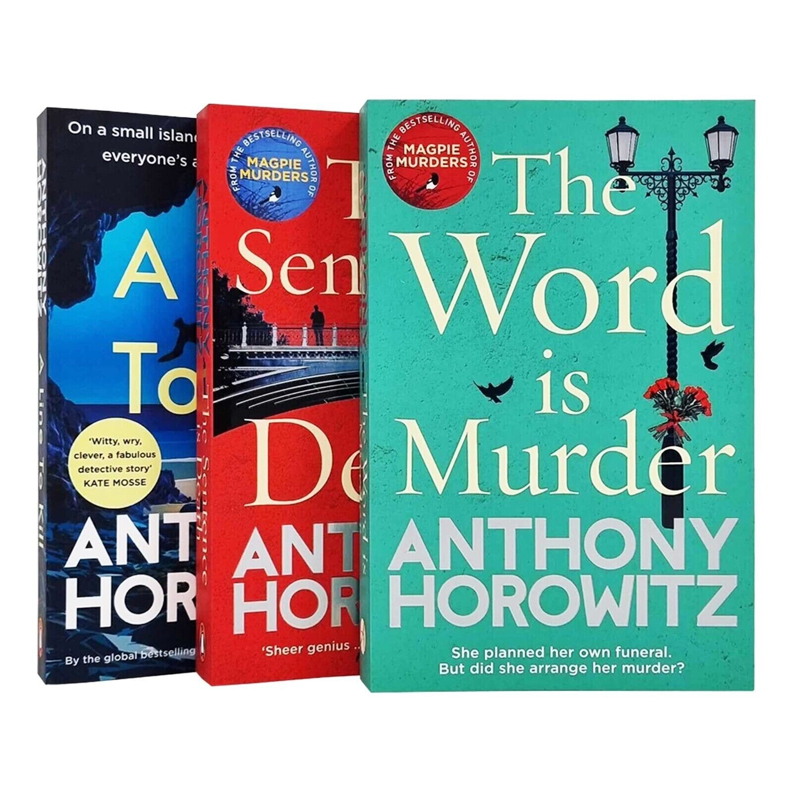 Anthony Horowitz 3 Books Collection Set Word Is Murder, Sentence is Death,A Line