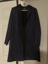 tommy hilfiger women suede Navy jacket Size 2