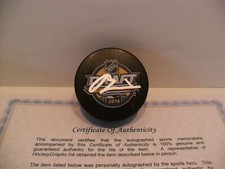 Olli Juolevi Autographed Signed 2016 NHL Draft Puck COA Vancouver Canucks