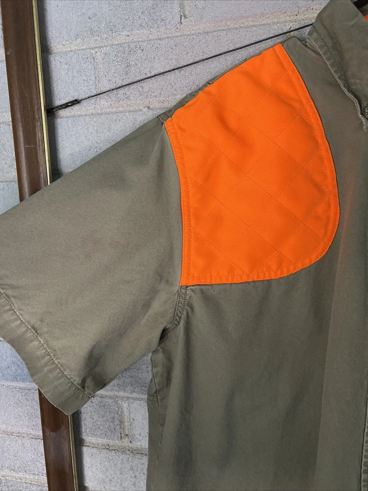WALLS Hunting Padded Khaki/Orange Vented Mens Large Regular Shirt Vintage - Image 4 of 4