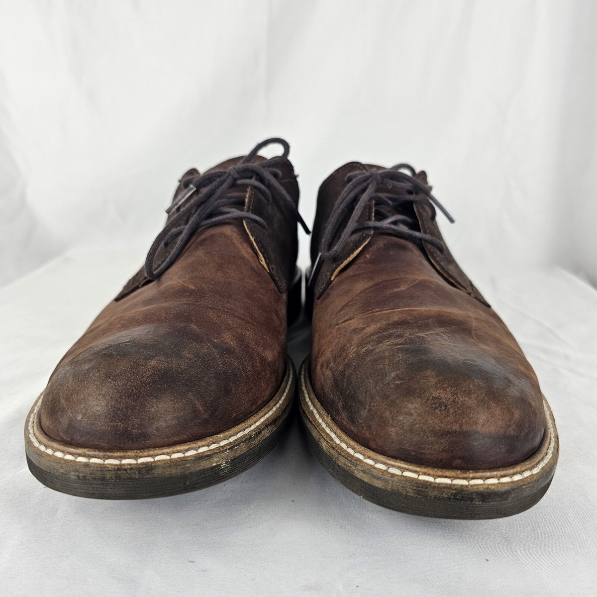 ECCO Kenton Plain Toe Nubuck Leather Two-Tone Casual Shoes Mens