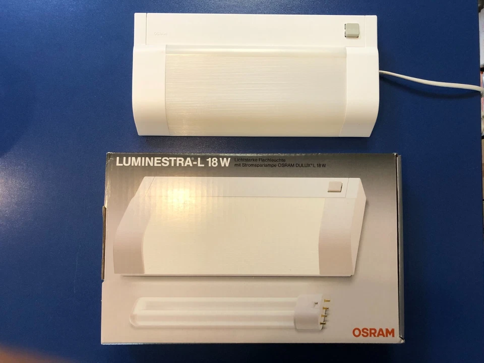 OSRAM LUMINESTRA-L 18W 230V Leuchte mit Anschlußkabel Weiß 73058